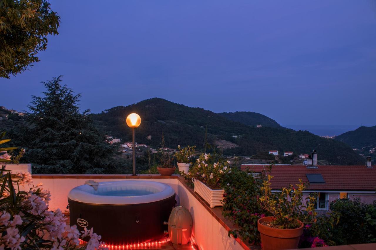 Ampi Terrazzi E Parcheggio - Relax In Villa Bardino Nuovo Bagian luar foto